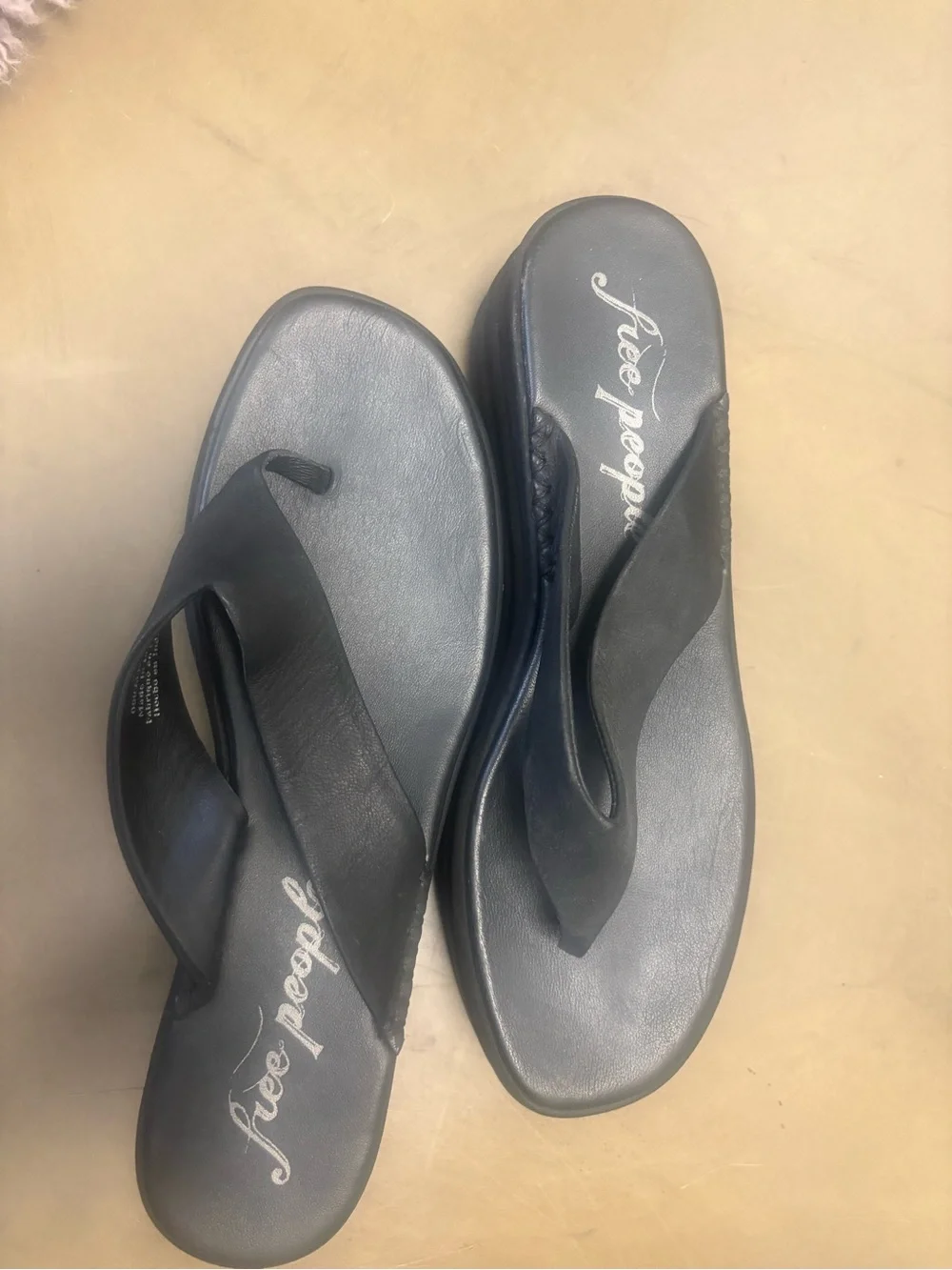 Free People Black Women's Thong Sandals - Sleek Slide Style